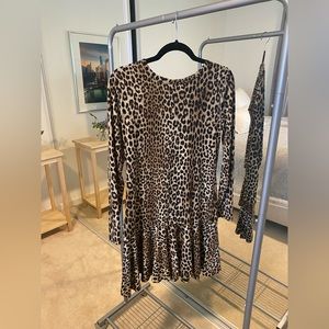 Long sleeve Michael Kors leopard print dress